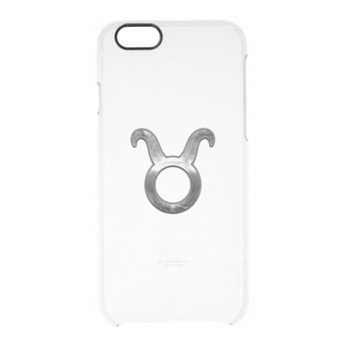 Taurus Zodiac Sign in Grunge Distressed Style Clear iPhone 66S Case