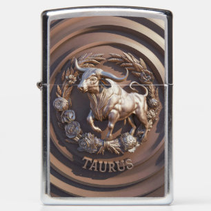 Taurus Zodiac Sign Metal Emblem #2 Zippo Lighter