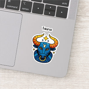Taurus Zodiac Sign - Minimalist Gold Celestial Bul Sticker