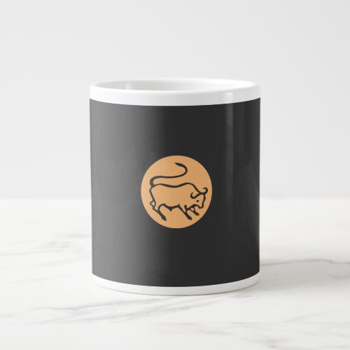 Taurus Zodiac Sign Modern Minimalist Plain Elegant Giant Coffee Mug