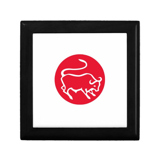 Taurus Zodiac Sign Modern Minimalist Plain Elegant Gift Box (Front)