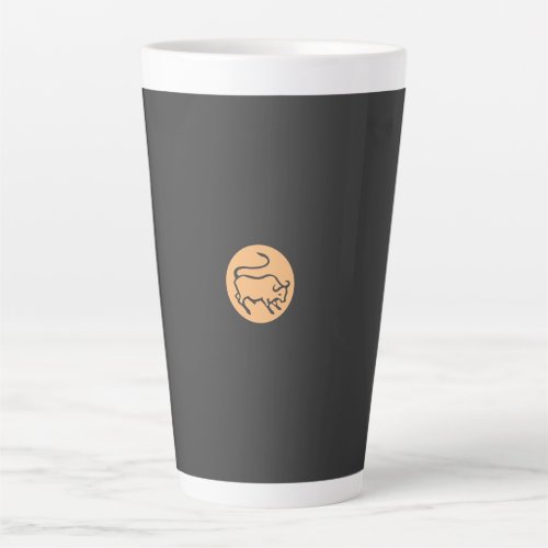 Taurus Zodiac Sign Modern Minimalist Plain Elegant Latte Mug