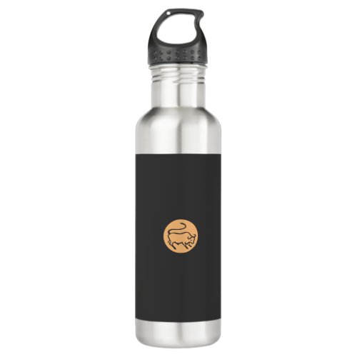 Taurus Zodiac Sign Modern Minimalist Plain Elegant Stainless Steel Water Bottle