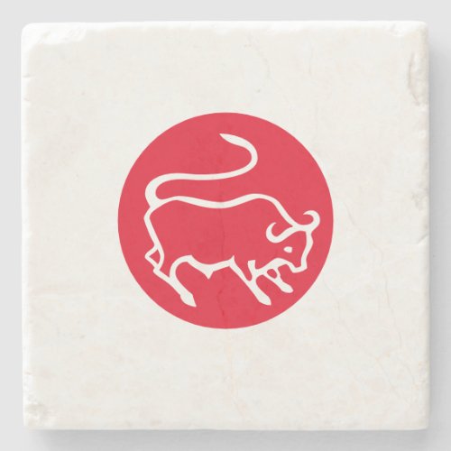 Taurus Zodiac Sign Modern Minimalist Plain Elegant Stone Coaster
