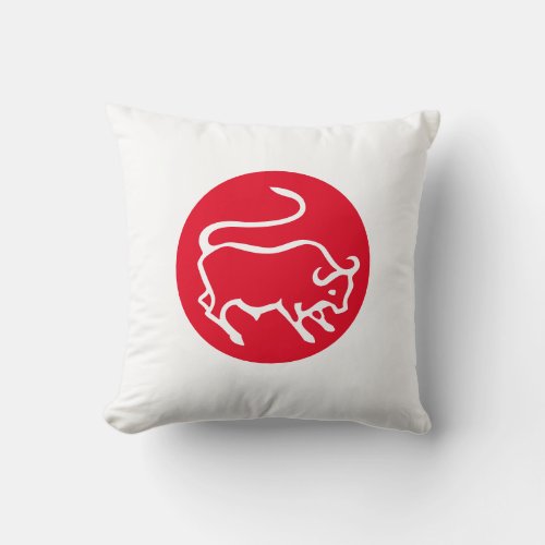 Taurus Zodiac Sign Modern Minimalist Plain Elegant Throw Pillow
