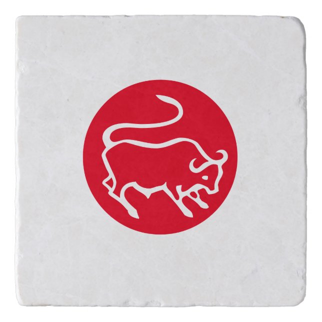 Taurus Zodiac Sign Modern Minimalist Plain Elegant Trivet (Front)