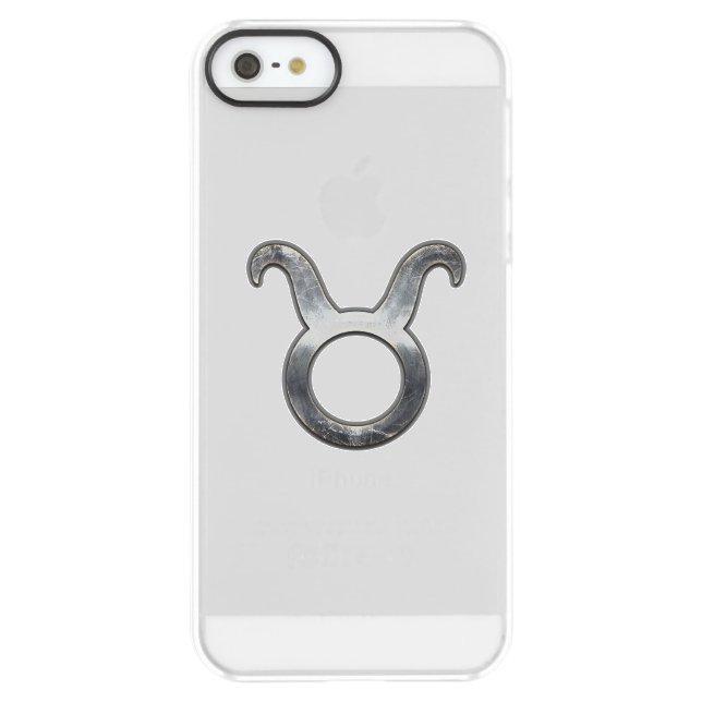 Taurus Zodiac Sign on Green Digital Camo Uncommon iPhone Case (Back)