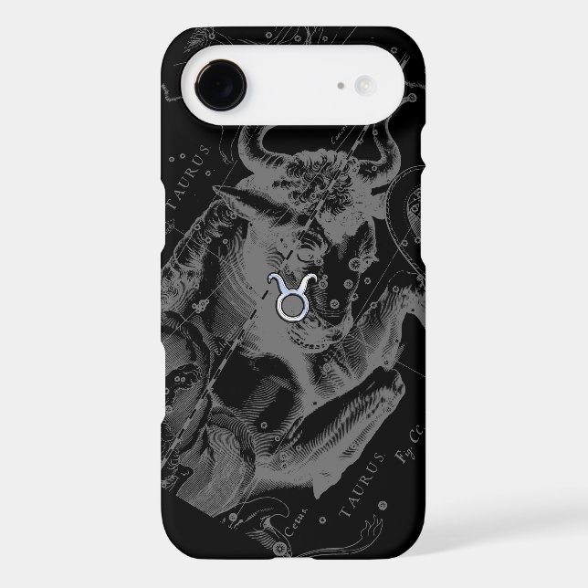 Taurus Zodiac Sign on Hevelius Black Case-Mate iPhone Case (Back)