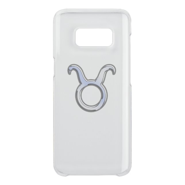 Taurus Zodiac Sign on Navy Blue Digital Camo Uncommon Samsung Galaxy Case (Back)