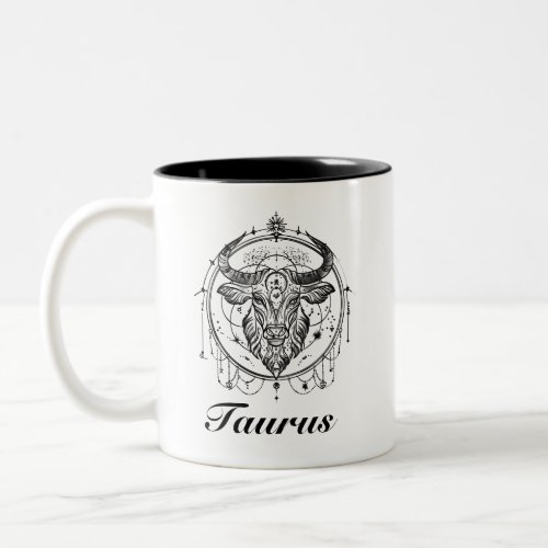 Taurus zodiac sign personalized horoscope traits Two_Tone coffee mug