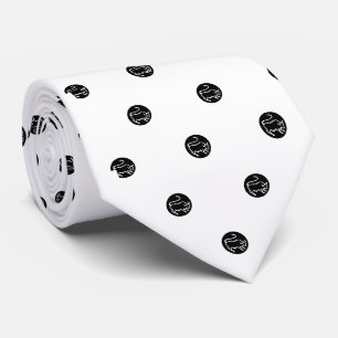 Taurus zodiac sign polka dot necktie