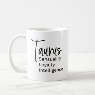 Taurus zodiac sign positive traits coffee mug