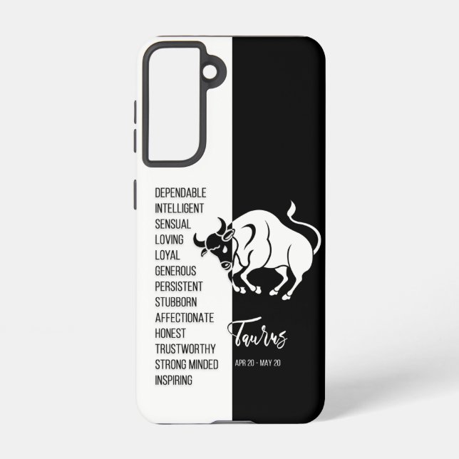Taurus Zodiac Sign Samsung Galaxy Case (Back)