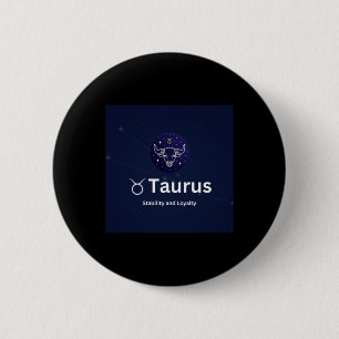 Taurus Zodiac Sign Sticker Button