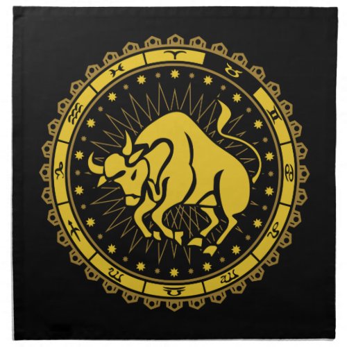 Taurus _ Zodiac Sign _ Symbol _ Horoscope Cloth Napkin