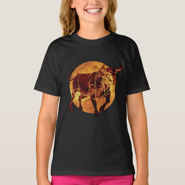 Taurus Zodiac Sign T-Shirt (Front)
