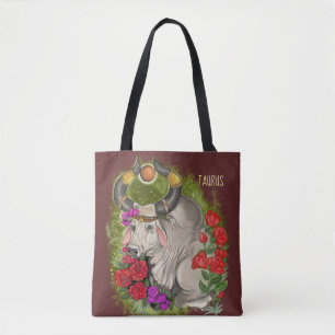 Taurus Zodiac Sign Tote Bag