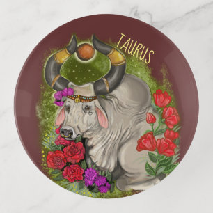 Taurus Zodiac Sign Trinket Tray