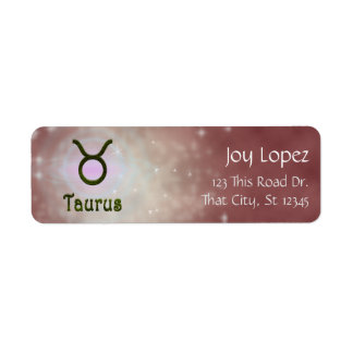 Taurus Zodiac Sign U Pick Color Label