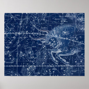 Taurus Zodiac Sign Vintage Illustration