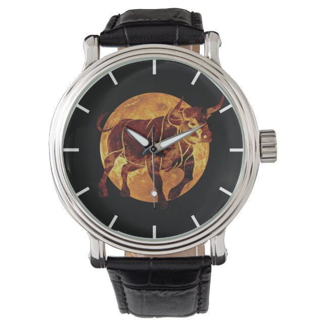 Taurus Zodiac Sign Watch (Front)