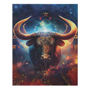 Taurus Zodiac Sign Watercolor Design