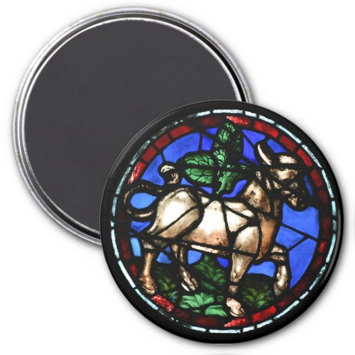 Taurus Zodiac Stained Glass Notre_Dame de Paris M1 Magnet