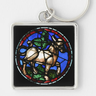 Floral Stained Glass Sublimation Design Keychain