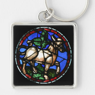 Taurus Zodiac Stained Glass Notre-Dame de Paris SK Keychain