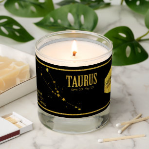 Taurus Zodiac Star Sign Personalized Scented Candle