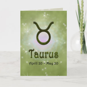 Taurus Zodiac Star Sign U pick Color Card