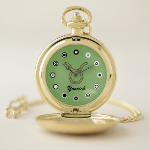 Taurus Zodiac Symbol Element (Bf) by K Yoncich Pocket Watch