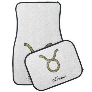 Taurus Zodiac Symbol Element by Kenneth Yoncich Car Mat