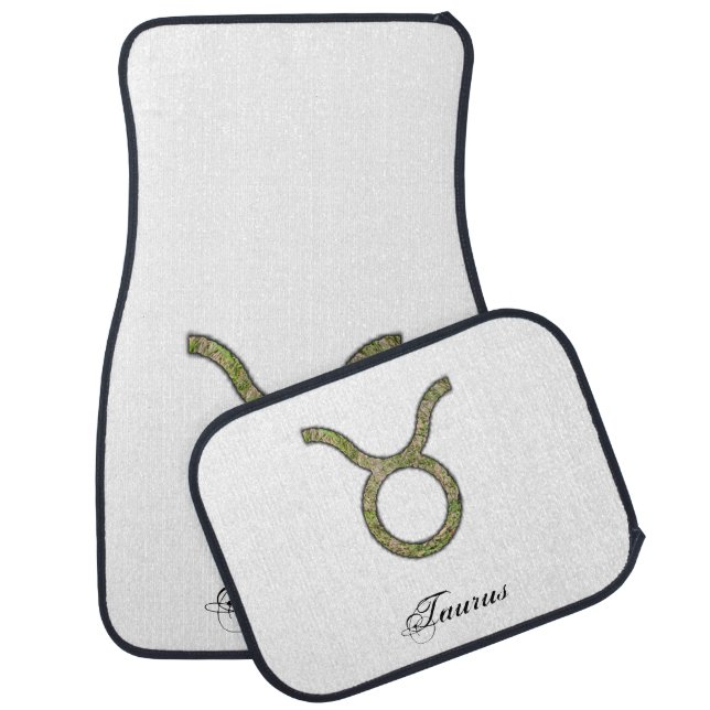 Taurus Zodiac Symbol Element by Kenneth Yoncich Car Mat (Set)