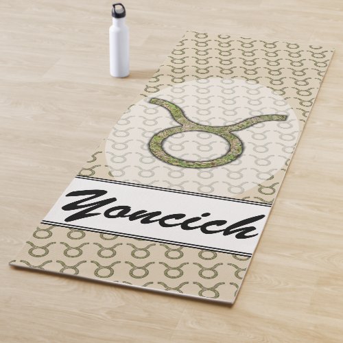 Taurus Zodiac Symbol Element by Kenneth Yoncich Yoga Mat