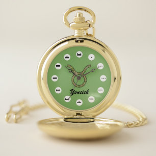 Taurus Zodiac Symbol Element (Mf) by K Yoncich Pocket Watch