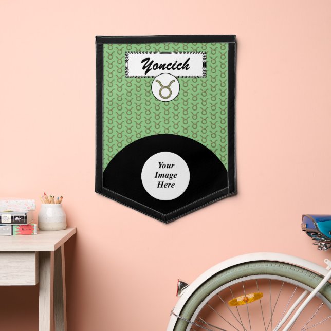 Taurus Zodiac Symbol Element (v) by K Yoncich Pennant (Insitu 2)