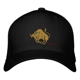 Taurus Zodiac Symbol Embroidery Embroidered Baseball Hat