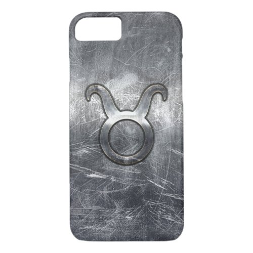 Taurus Zodiac Symbol Grunge Style iPhone 87 Case