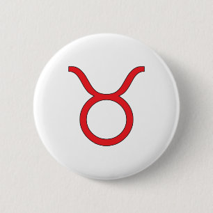 Taurus, Zodiac symbol, horoscope Button