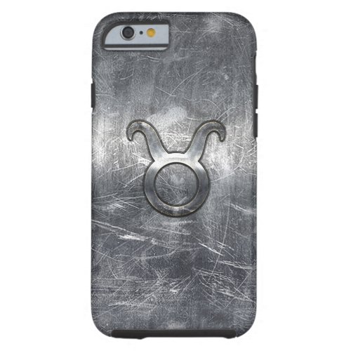 Taurus Zodiac Symbol in Grunge Distressed Style Tough iPhone 6 Case