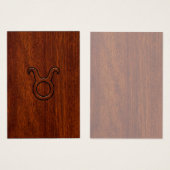 Taurus Zodiac Symbol in Mahogany Style print (Front & Back)
