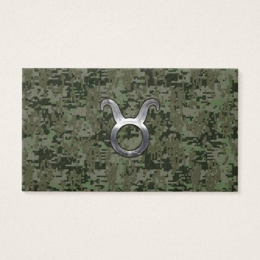 Taurus Zodiac Symbol on Green Digital Camo (Front)
