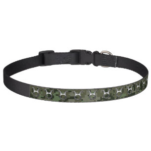 Taurus Zodiac Symbol on Green Digital Camouflage Pet Collar