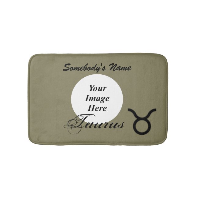Taurus Zodiac Symbol Standard by Kenneth Yoncich Bathroom Mat (Front)