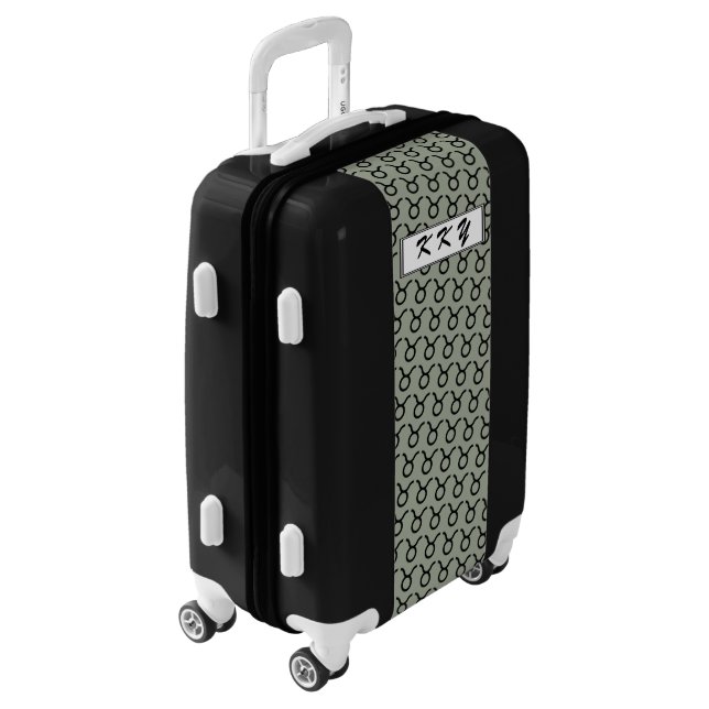 Taurus Zodiac Symbol Standard by Kenneth Yoncich Luggage (Rotated Left)
