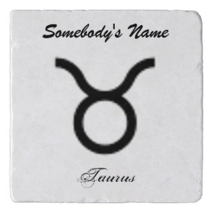 Taurus Zodiac Symbol Standard by Kenneth Yoncich Trivet