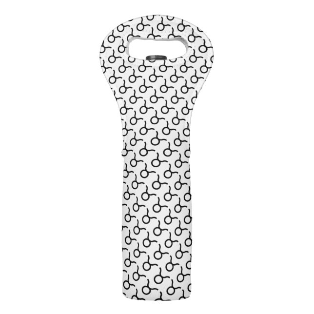 Taurus Zodiac Symbol Standard by Kenneth Yoncich Wine Bag (Front)