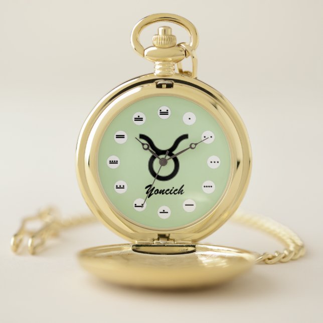 Taurus Zodiac Symbol Standard (Mf) by K Yoncich Pocket Watch (Inside)
