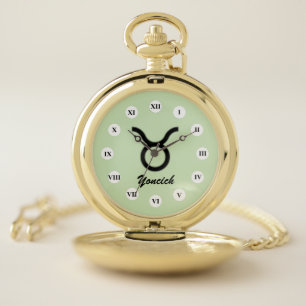 Taurus Zodiac Symbol Standard (Rf) by K Yoncich Pocket Watch